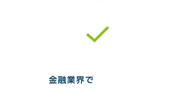 金融業界で多数の実績